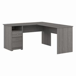 Bush Furniture Cabot 60W L Shaped Computer Desk with Drawers in Modern Gray - Bush Furniture CAB044MG