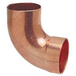 1 in. x 1 in. Copper Fitting 90 Elbow - Wrot - American Imaginations AI-35315