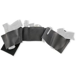 Galco Underwraps Belly Holster Ambidextrous Leather/Nylon Handgun Black Medium UWERBKMED