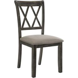 Side Chair (Set-2) by Acme in Weathered Gray
