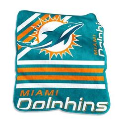 Miami Dolphins Raschel Throw Home Textiles by NFL in Multi