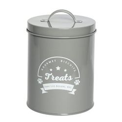 Gourmet Biscuits Tin Pet by Park Life Designs in Grey