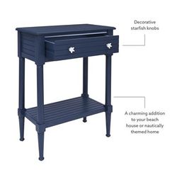 Seaboard Accent Table Navy - Linon AC132NAVY01U