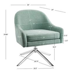 Lachlan Capri Swivel Accent Chair - Linon CH290CAPRI01U