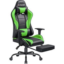 Furniwell Gaming Chair Computer Office Chair with Footrest