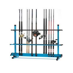 Savior Equipment Aluminum Fishing Rod Rack 48 Slot Ocean Blue 46.5in x 30.25in x 14.75in RK-FRODAL-48-OB