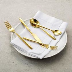 Velo Five-piece Flatware Set - Gold - Frontgate