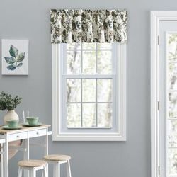 Madison Floral- Multi Colored Jacobean Floral- Tailored Valance by Ellis Curtains in Blue