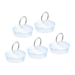 Rubber Sink Plug, 5pcs Clear Drain Stopper Fit 1-21/32" to 1-3/4" Drain