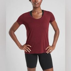 Athleta Tops | Athleta Red Essence Vital Tee | Color: Red | Size: S