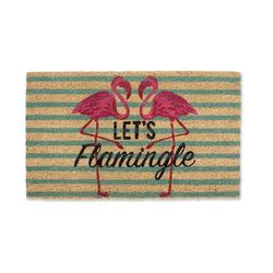 Lets Flamingle Doormat Floor Coverings by DII in Pink