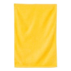 Q-Tees T300 Deluxe Hemmed Hand Towel in Yellow | Cotton