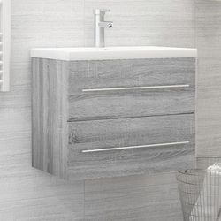 vidaXL Mobile Lavabo Grigio Sonoma 60x38,5x48 cm in Legno Multistrato