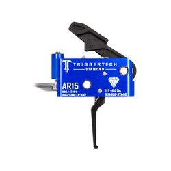Triggertech Single-Stage Diamond Flat Trigger Admiral Blue/Black AR0-SAB-14-NNF