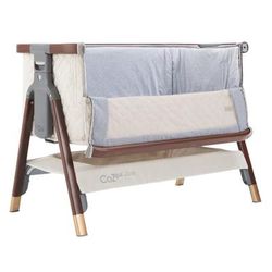 Tutti Bambini CoZee Luxe Bedside Crib - Walnut / Cream