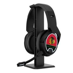 Chicago Blackhawks Personalized Bluetooth Gaming Headphones & Stand