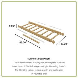 Little Partners Climbing Ladder - Natural (Unassembled)