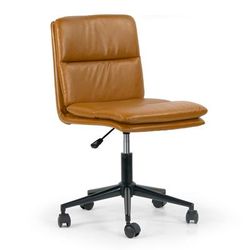 Avak Cappuccino Faux Leather Adjustable Height Swivel Office Chair - Glamour Home GHTSC-1538