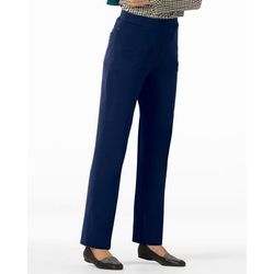 Appleseeds Women's FlexKnit 7-Pocket Straight Pull-On Pants - Blue - M - Misses