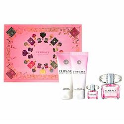 Versace Bright Crystal 4Pc Gift Set for Women Standard Eau De Toilette for Women