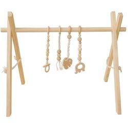 Poppyseed Play Wooden Baby Gym - Natural / Macrame