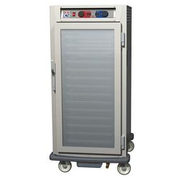 Metro C597-SFC-U 3/4 Height Insulated Mobile Heated Cabinet w/ 13 Pan Capacity, 120v, Clear Glass Door, Stainless Steel