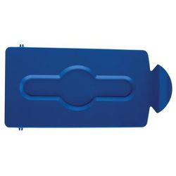 Rubbermaid 2007888 Hinged Lid Insert for 23 gal Slim Jim Recycling Containers - 16 1/2" x 8", Blue