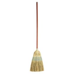Rubbermaid FG638300BLUE 58"L Warehouse Broom w/ Straight Corn Bristles & Stained Handle