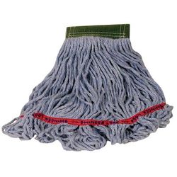 Rubbermaid FGC15206BL00 Looped-End Medium Wet Mop Head - 5" Headband, 4 Ply Cotton/Synthetic Blend, Blue, 20 Ounce