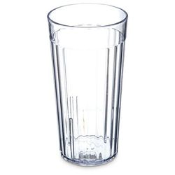 Carlisle 111607 16 oz Clear Fluted Plastic Tumbler