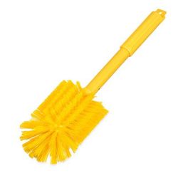 Carlisle 40002C04 16" Sparta Valve & Fitting Brush w/ Yellow Poly Bristles - Plastic Handle, Yellow