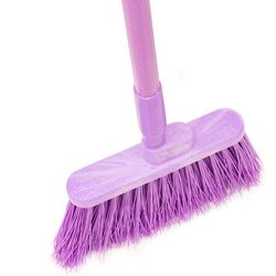 Carlisle 41083EC68 56"L Sparta Angled Broom w/ Unflagged Polyester Bristles, Purple