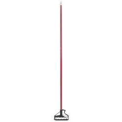 Carlisle 4166405 60" Quik-Release Mop Handle w/ Plastic Head, Fiberglass, Red
