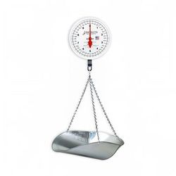 Detecto MCS-40DP Double Dial Hanging Scale w/ Galvanized Scoop & Chains, 40 lb, Black