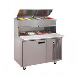 Delfield 18648PDLP 48" LiquiTec Pizza Prep Table w/ Refrigerated Base, 115v, Stainless Steel