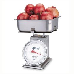 Edlund HD-50P Receiving Dial Type Scale w/ Cradle & 4"Half Pan, 50 lb x 2 oz, Stainless Steel