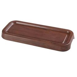 Yanco WL-410 Melamine Tray w/ Foot - 10 1/4" x 4", Wood Grain, Brown