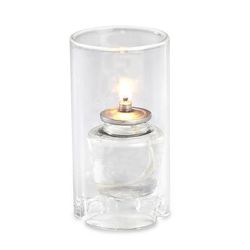 Sterno 80120 Nikola Candle Lamp - 3 3/8"D x 4 1/2"H, Glass, Clear, Case of 6