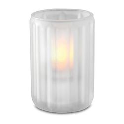 Sterno 80182 Paragon Mini Candle Lamp - 2 5/8"D x 4"H, Glass, Frost, White