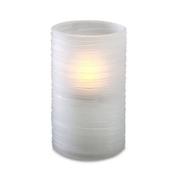 Sterno 80256 Katama Candle Lamp - 3"D x 5"H, Glass, Frost, White