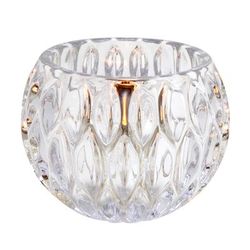 Sterno 80528 Iris Candle Lamp - 3 1/4"H, Oval Textured Glass, Clear