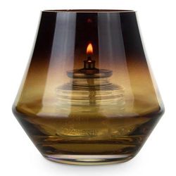 Sterno 80550 Cymbal Candle Lamp - 4"D x 4"H, Glass, Amber, Brown, Case of 6
