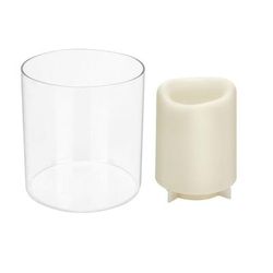 Sterno 80574 Allure No-Mess Candle Set - 5 1/2"D x 6"H, Glass, Clear