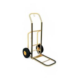 Forbes Industries 1555-PS Bellman's Handtruck w/ 23 1/2" Fold Up Dropnose - Polished Steel, Stainless Steel