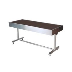 Forbes Industries 5220-5-H3 60" Mobile Induction Table w/ 3 Holding/Warming Units - Glass Cook Top, 120v, Stainless Steel