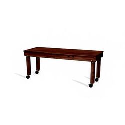 Forbes Industries 7010-MH 7 ft Deluxe Folding Catering Table - Knotty Pine Construction w/ Mahogany Finish, Red