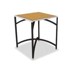 Forbes Industries 7032L-30 30" Square Collapsible Table w/ Corner Mount - Laminate Top & Black Steel Frame - 30"H