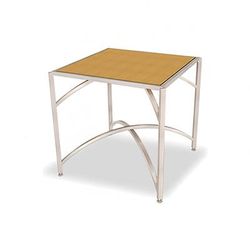 Forbes Industries 7037L-30 36" Square Collapsible Table w/ Laminate Top & Brushed Steel Frame, 30"H, Stainless Steel
