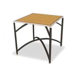 Forbes Industries 7038L-30 36" Square Collapsible Table w/ Corner Mount - Laminate Top & Black Steel Frame, 30"H