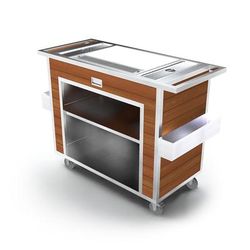 Forbes Industries F35-5564 58" Portable Bar w/ Hardwood Cabinet & Poly Work Surface - 24"D x 39"H, White